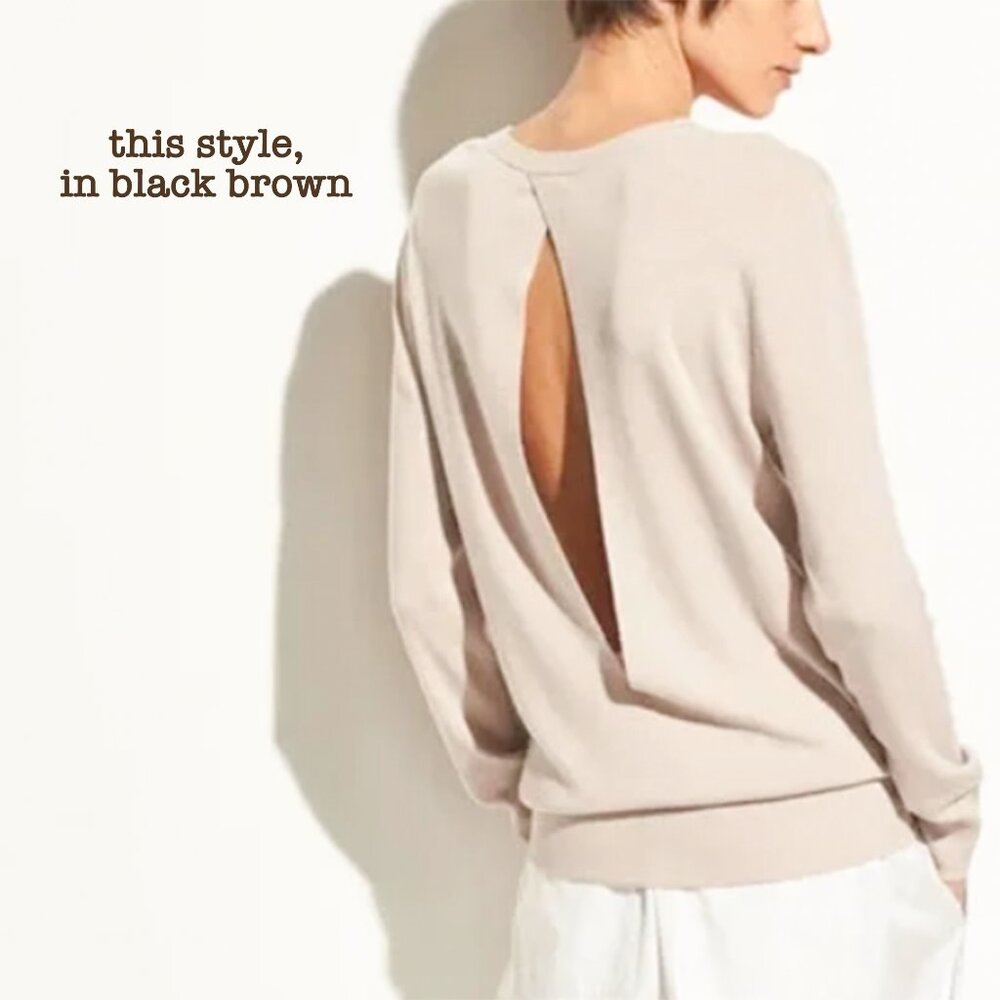 Vince Merino Wool Open Back Sweater